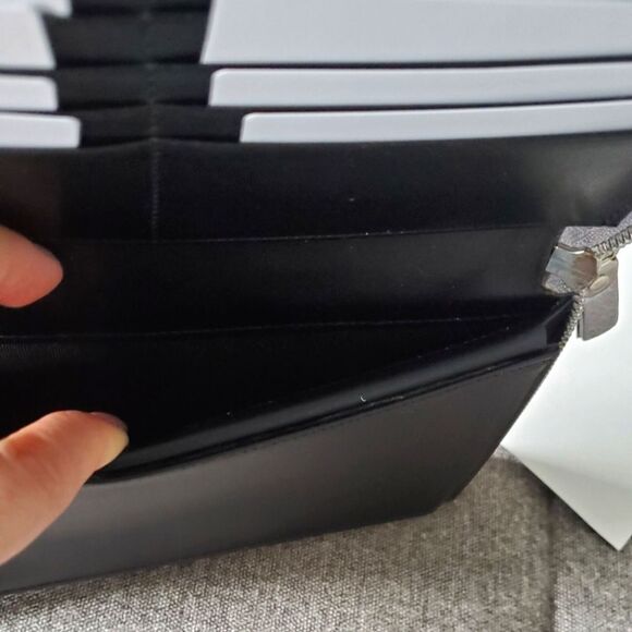 Maison Martin Margiela 11 Silver Cracked Leather Foil Travel Long Wallet Clutch - Picture 9 of 15
